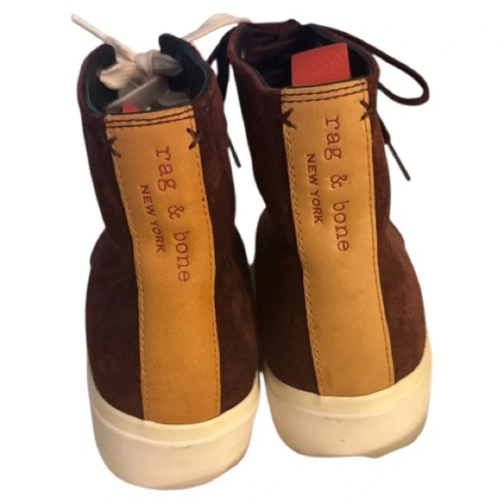 Rag & Bone RB High Top Suede Sneakers - Merlot - Picture 7 of 14